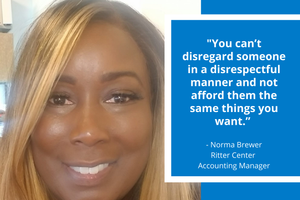 “As a Black woman, both Black History Month and Women’s History Month converge for me.”- Norma Brewer, Ritter Center Accounting Manager