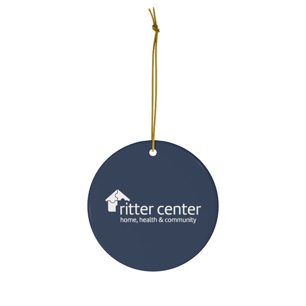 Blue Ritter Center Ceramic Ornament