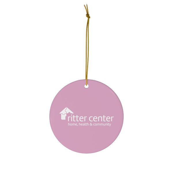 Ritter Center Ceramic Ornament (pink)