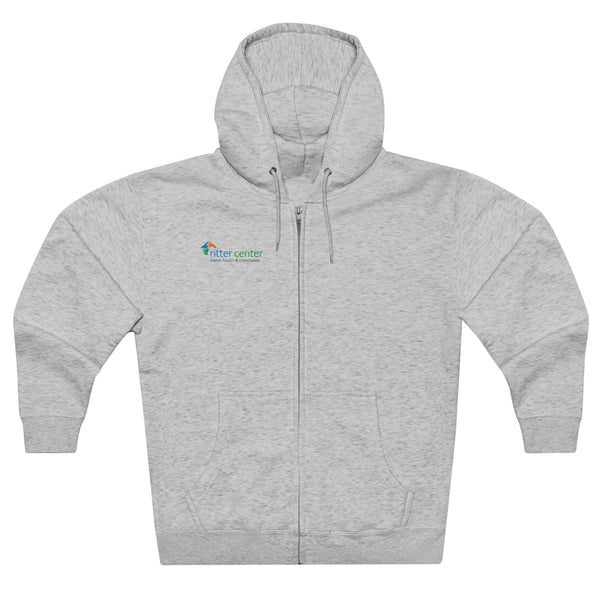 Unisex Premium Full Zip Hoodie (Grey)