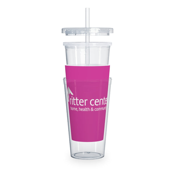 Pink Ritter Center Tumbler with Straw
